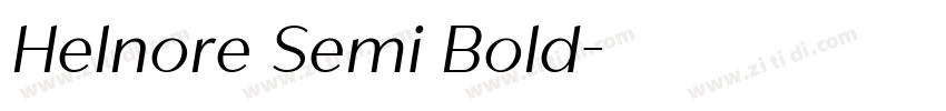 Helnore Semi Bold字体转换